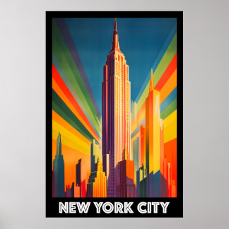 Affiche Poster, New York City, Empire State Building