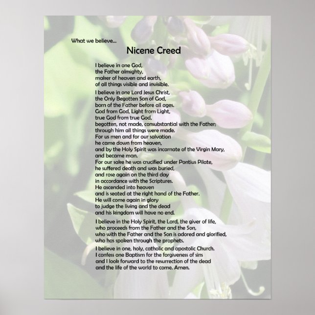 Affiche Poster-Nicene Creed~ Personnalisable! (Devant)