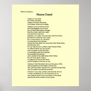 Affiche Poster-Nicene Creed~ Personnalisable!