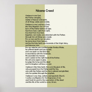 Affiche Poster-Nicene Creed~ Personnalisable!