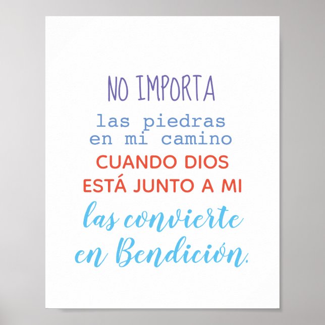 Affiche Póster - No importation las piedras en mi camino.. (Devant)