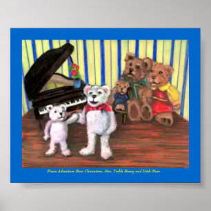 Affiche Poster, première leçon de piano de Little Bear