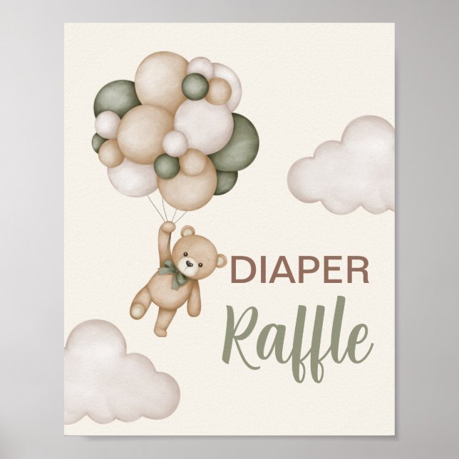 Affiche Póster Rótulo Teddy Bear Diaper Raffin (Devant)