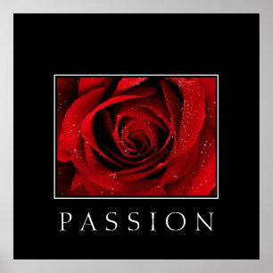 Affiche Poster-Rouge Rose-Passion