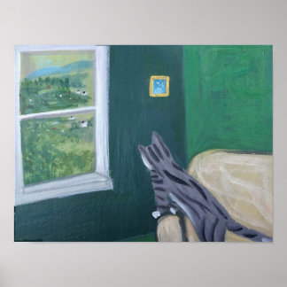 Affiche Poster— The View/ Chat en service à la fenêtre