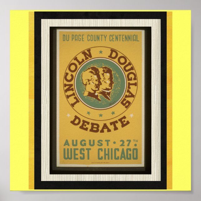 Affiche Poster-WPA Chicago-Lincoln Douglas Débat (Devant)