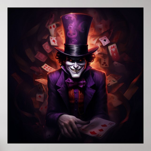 Affiche PosterLe Jeu de Cartes Fantastique avec le Joker (Devant)