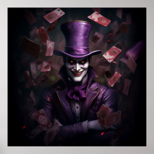 Affiche PosterLe Le Joker Malicieux dans les Cartes