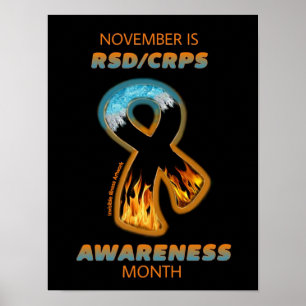 Affiche POSTERS...RSD/CRPS - Fire & Ice Ribbon