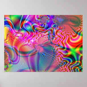 Affiche POSTES PSYCHÉDÉLIQUES TRIPPY super - MEILLEUR ART