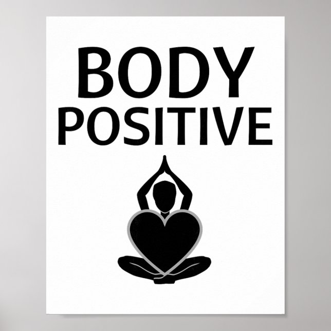 Affiche Posture de yoga paisible corps positif Amour de so (Devant)