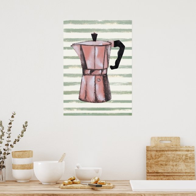 Affiche Pot à café rétro (Cuisine)