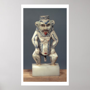 Affiche Pot de Kohl, dépeignant le dieu égyptien Bes de