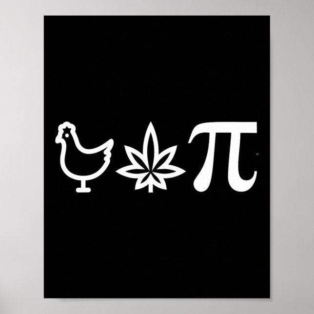 Affiche Pot de poulet Pie Pi Jour Mauvais Chiffre de mathé (Devant)