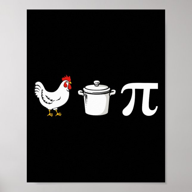 Affiche Pot De Poulets Pi 3.14 Funny Pi Day Enseignante De (Devant)