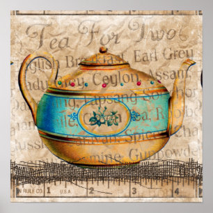 Affiche Pot de thé antique