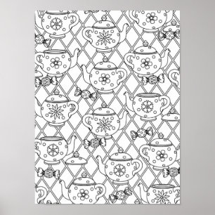 Affiche Pot de thé Doodle 2