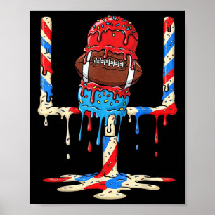 Affiche Poteaux de but de football Dégoulinade de glace Po