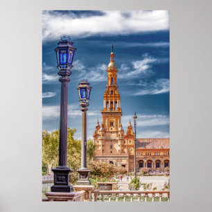 Affiche Poteaux lumineux sur la Plaza de Espana