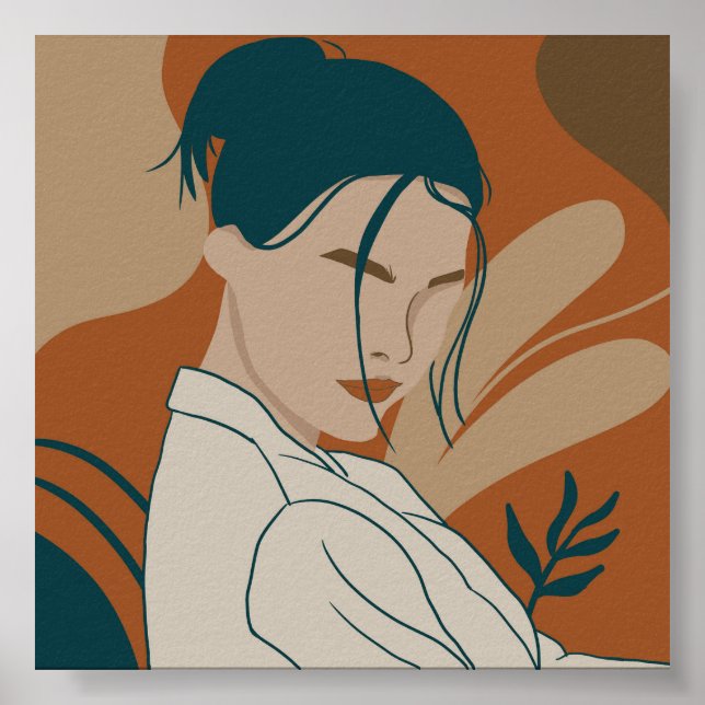 Affiche potrait couleur boho plat (Devant)