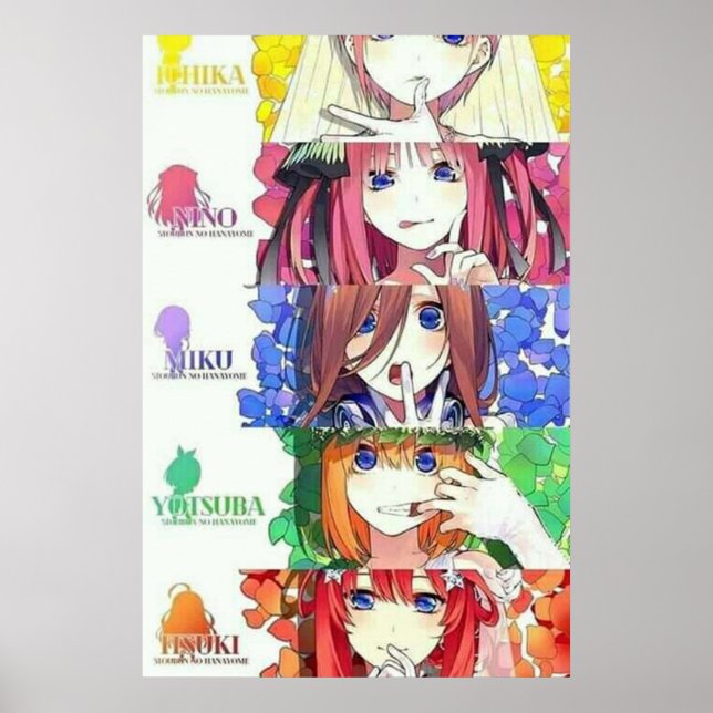 Affiche Potrait Quintessence Quintuplets (Devant)