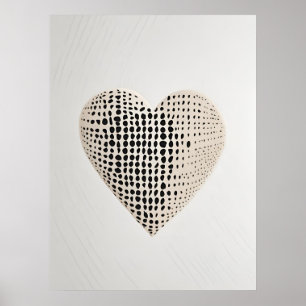 Affiche Pots Et Polka Coeur Design Empreinte