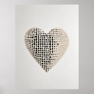 Affiche Pots Et Polka Coeur Design Empreinte