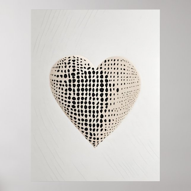 Affiche Pots Et Polka Coeur Design Empreinte (Devant)
