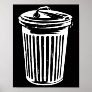 Affiche Poubelle Halloween Costume Garge Can Trashcan Cos