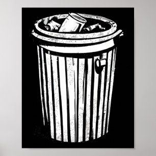 Affiche Poubelle Halloween Costume Garge Can Trashcan Cos