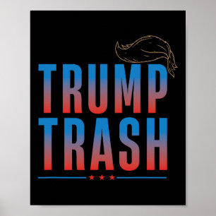 Affiche Poubelle Trump 2025 Grunge Ordures Pour Trump Drôl
