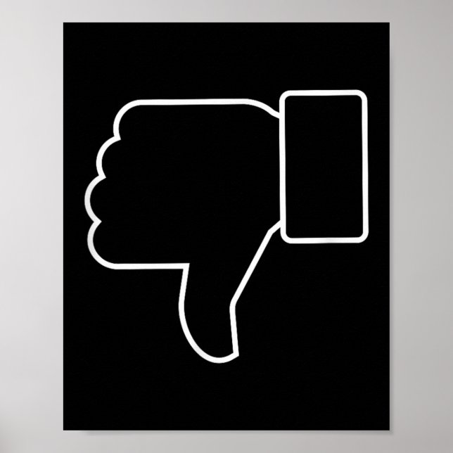 Affiche Pouce Vers Le Bas, Drôle, Blagues, Sarcastique (Devant)