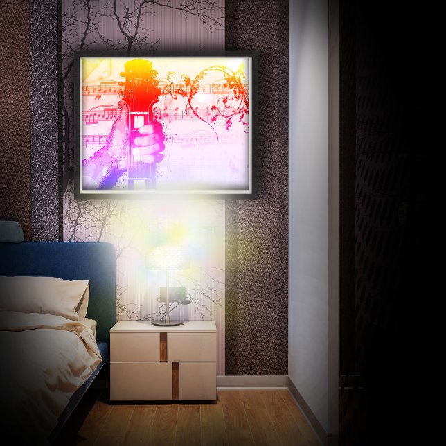 Affiche Pouces jusqu'à la musique (version colorée) (Créateur téléchargé)