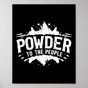 Affiche Poudre Aux Gens Ski snowboard