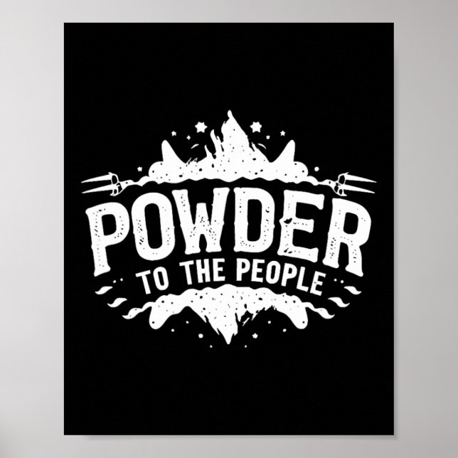 Affiche Poudre Aux Gens Ski snowboard (Devant)