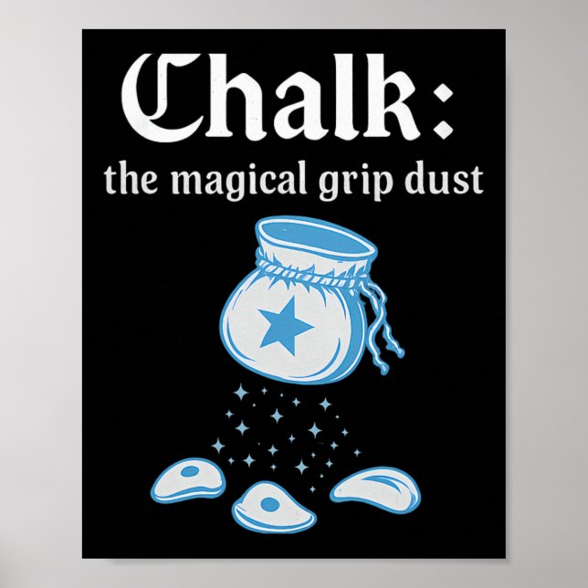 Affiche Poudre de craie Magical Grip Wizard pour l'escalad (Devant)