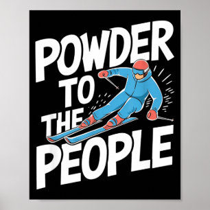 Affiche Poudre pour le monde - ski skieur freerider neige