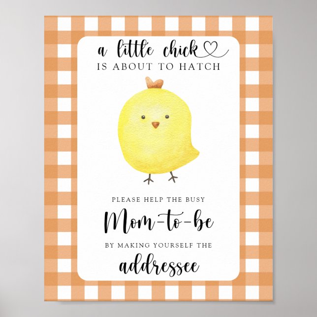 Affiche Poule jaune - Aider la future maman occupée (Devant)