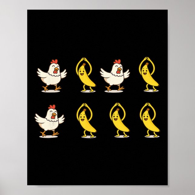 Affiche Poule Nana Danse  (Devant)
