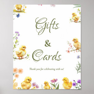Affiche Poulet 1er anniversaire Ce poussin cadeau et signe