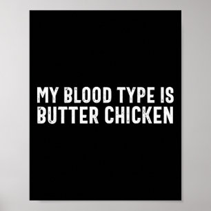 Affiche Poulet au beurre punjabi Nourriture indienne Desi