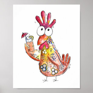 Affiche Poulet blanc mignon avec boisson tropicale
