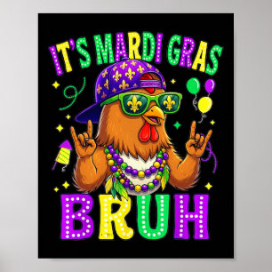 Affiche Poulet Bruh Mardi Gras Garçons Filles Enfants Carn
