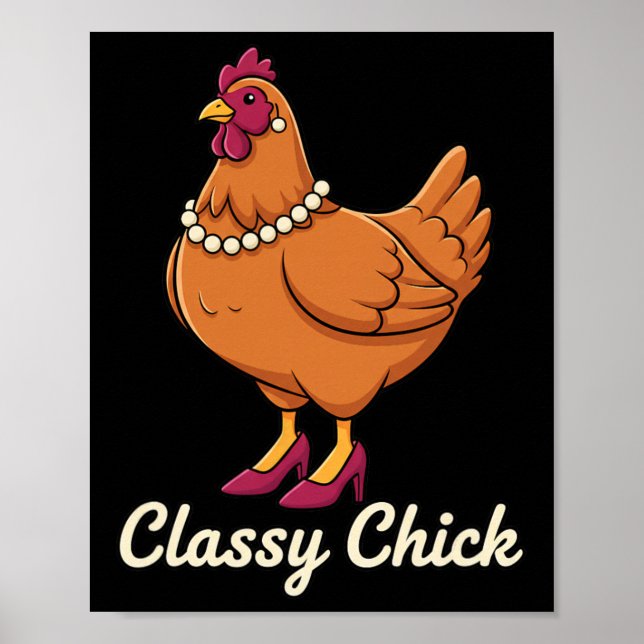Affiche Poulet Cly Chick, je suis cette poule en perles (Devant)