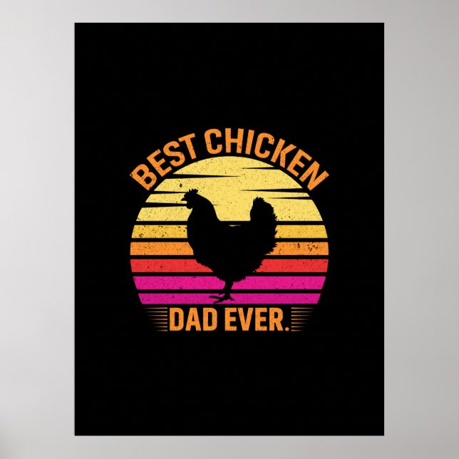 Affiche Poulet d'art meilleur poulet (Devant)