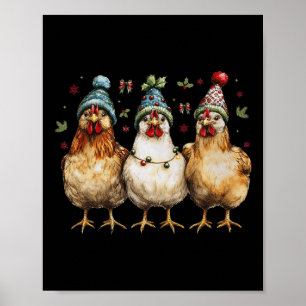 Affiche Poulet de la ferme Noël Coquette Poulet de la ferm