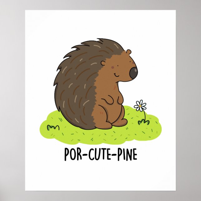 Affiche Poulet De Porcupine Drôle De Por Cute-Pin (Devant)