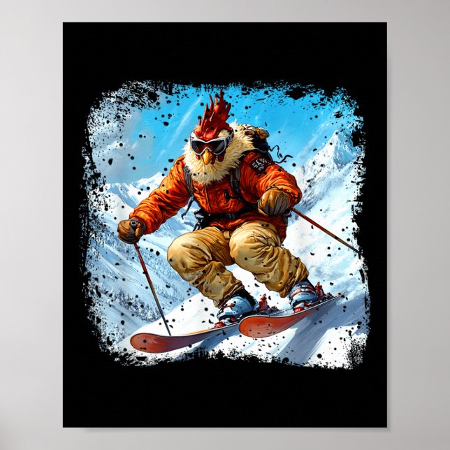 Affiche Poulet de ski (Devant)