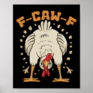 Affiche Poulet drôle F-caw-f Fcawf _1 