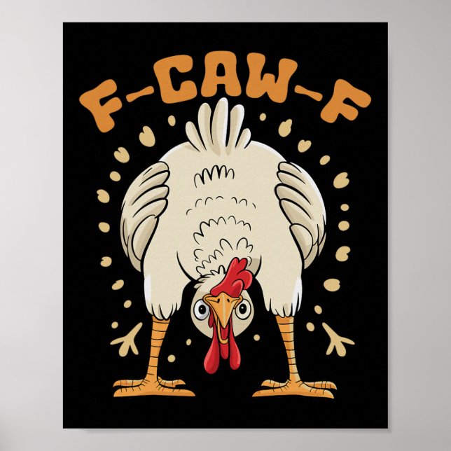 Affiche Poulet drôle F-caw-f Fcawf _1  (Devant)